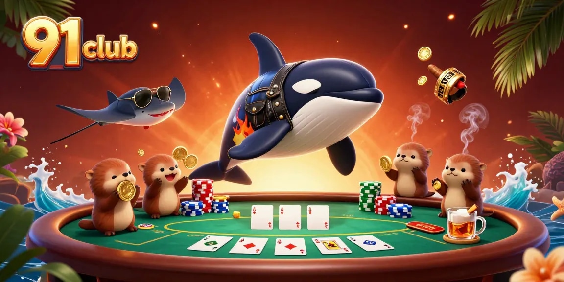 Join the excitement at 91 club with thrilling games and vibrant characters in a lively casino scene.