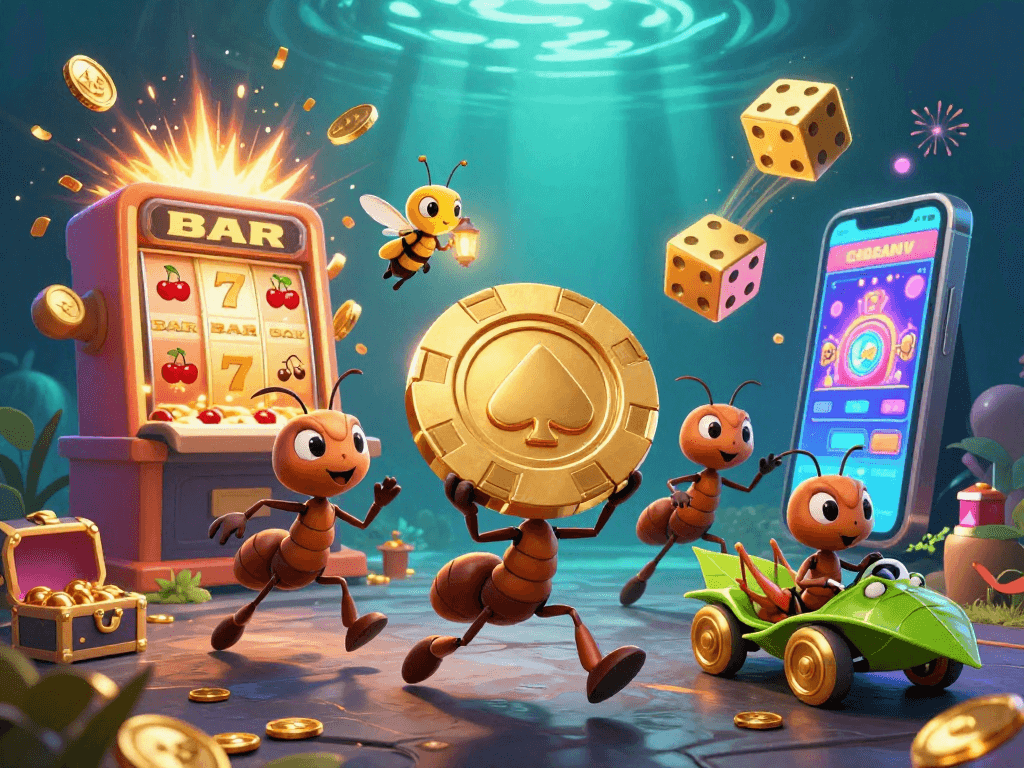 Win big at gg88 with a team of playful ants on a gambling heist, capturing thrilling jackpots!
