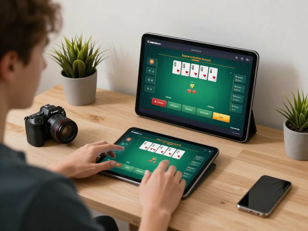 Experience strategic online gambling with jun88 đăng nhập on a sleek tablet, showcasing engaging gameplay.