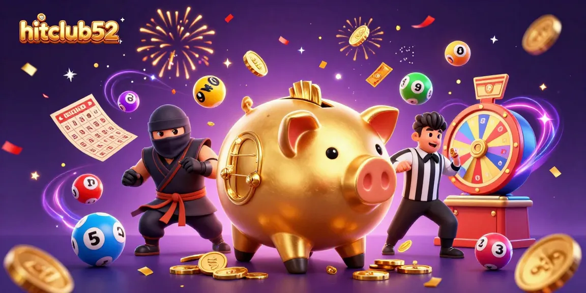 Experience the excitement of hitclub52 with dynamic lottery elements, featuring vivid characters in vibrant casino action.