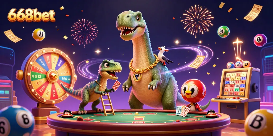 Join 668bet for an extraordinary gaming experience featuring fun characters and vibrant gambling elements.