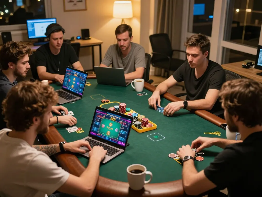 Players passionately engaging in rokok 88 online poker tournament while strategizing for better odds.