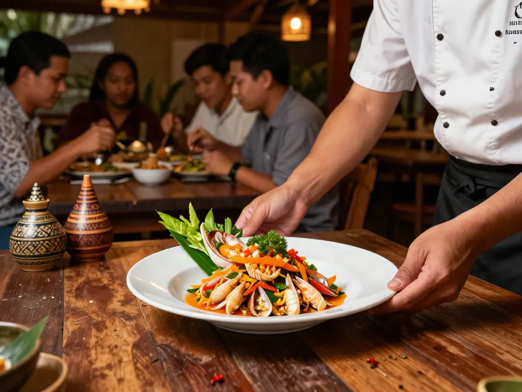 Delicious rokok88 login seafood dish crafted at Tarachan Huahin, showcasing vibrant Thai culinary artistry.