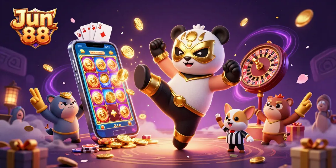 Experience exhilarating gameplay at Jun 88 with flying kicks and a colorful slot game explosion.