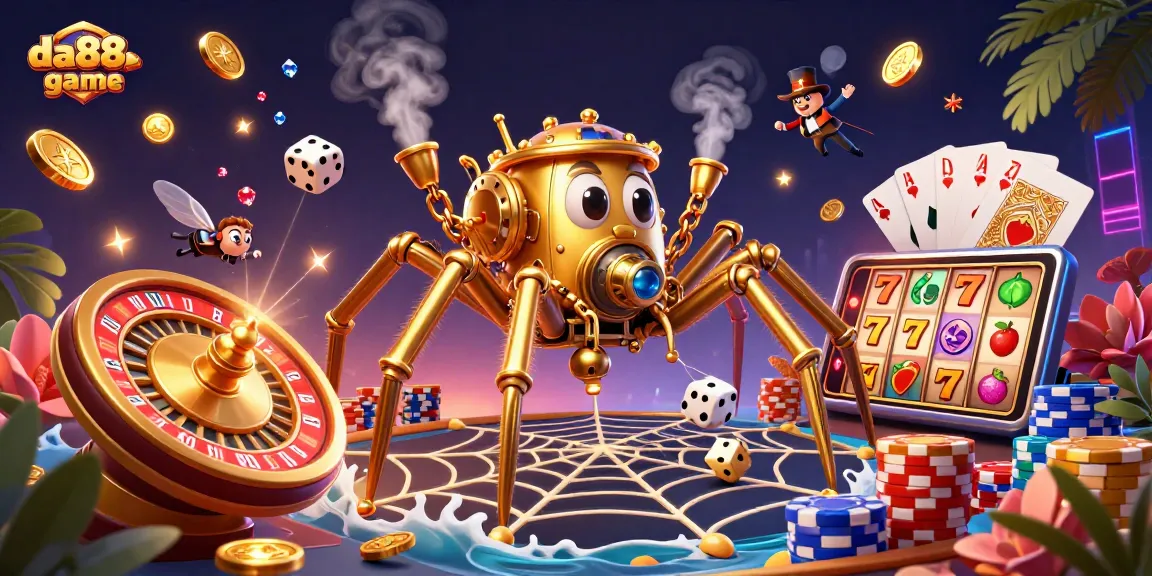Catch exciting wins with da88game's vibrant steampunk slots adventure featuring golden elements