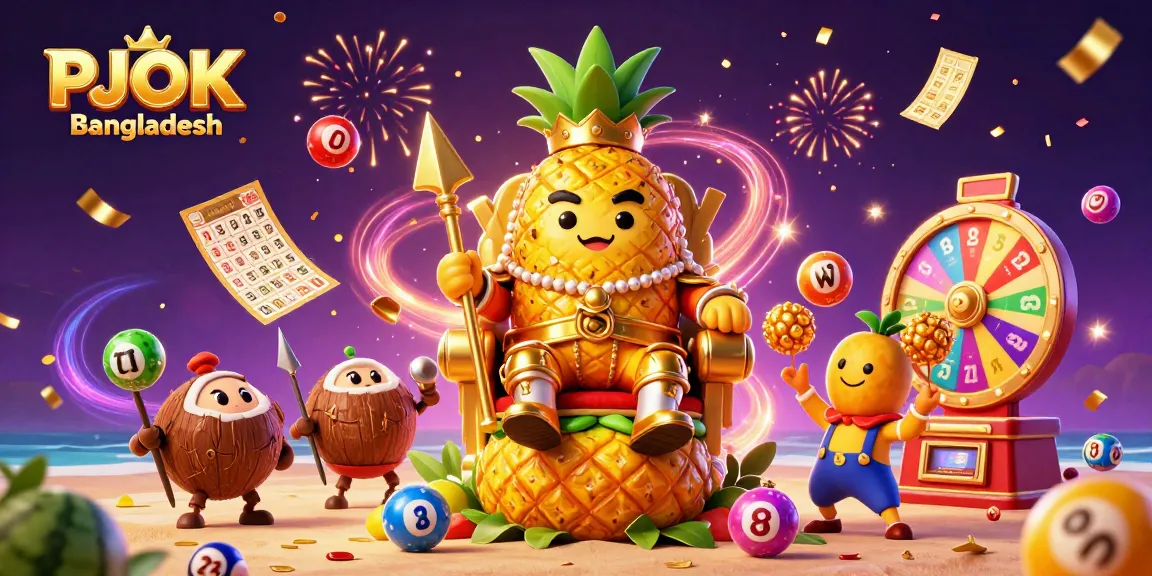 Experience the excitement of PJOK Bangladesh with vibrant casino elements and characters in action.