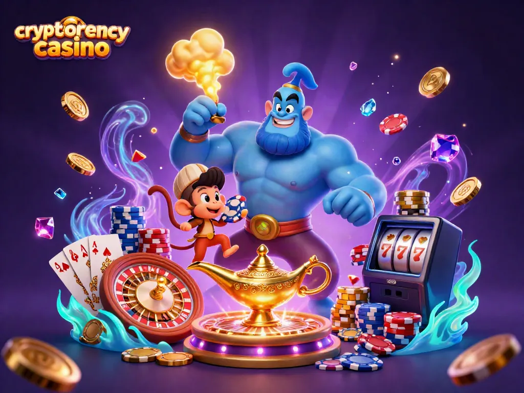 Experience the excitement of a cryptocurrency casino with our vibrant 3D illustration showcasing engaging gaming elements and characters.