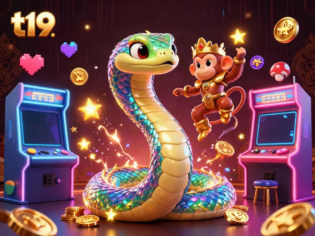 Experience the excitement of gaming at t19 with a vibrant, magical scene of fun and rewards.