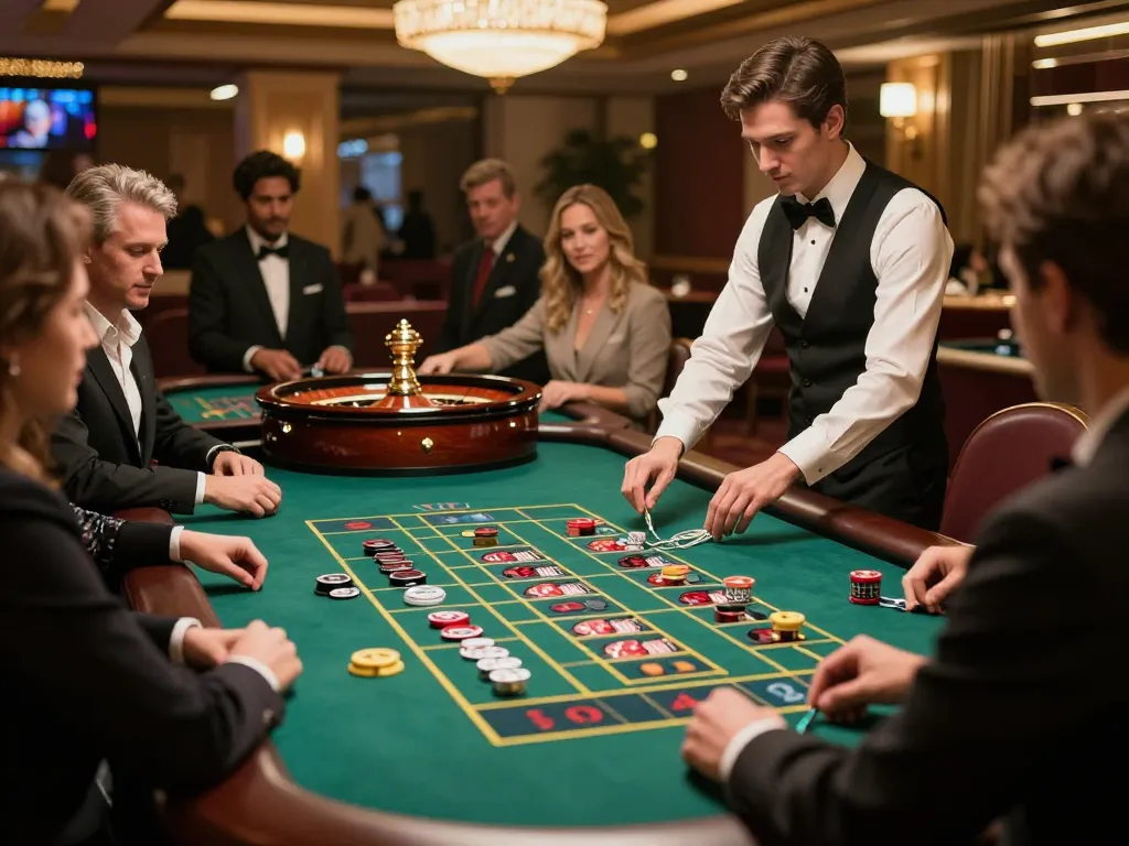 Experience the excitement of winning with 688v at an elegant roulette table.