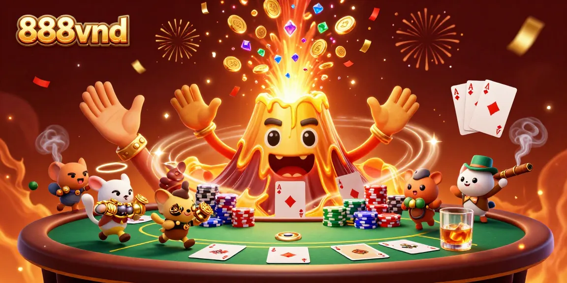 Experience thrilling wins with colorful casino gameplay featuring the 888vnd volcano and poker dynamics.
