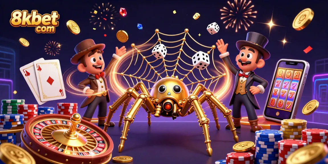 Engage in a thrilling gaming experience at 8xbet com with captivating steampunk characters amidst cascading gold and vibrant casino elements.