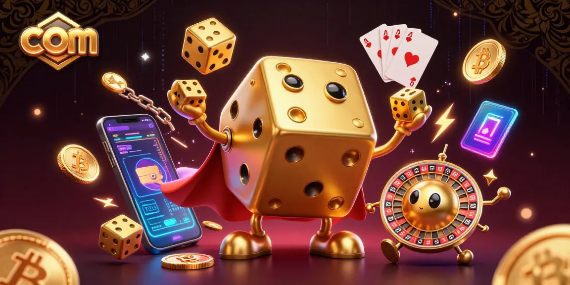 Engage with com and enjoy the excitement of casino gaming with a dynamic 3D illustration.