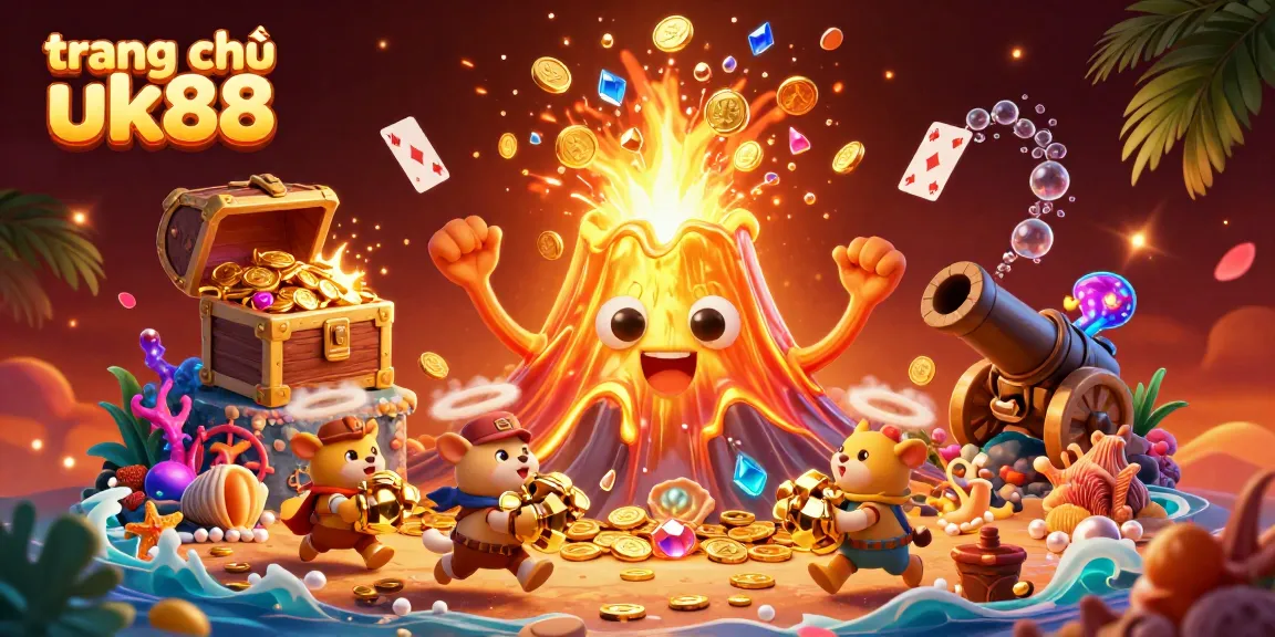 Experience the thrilling adventures on trang chủ uk88 with a lively casino scene of treasures and excitement.
