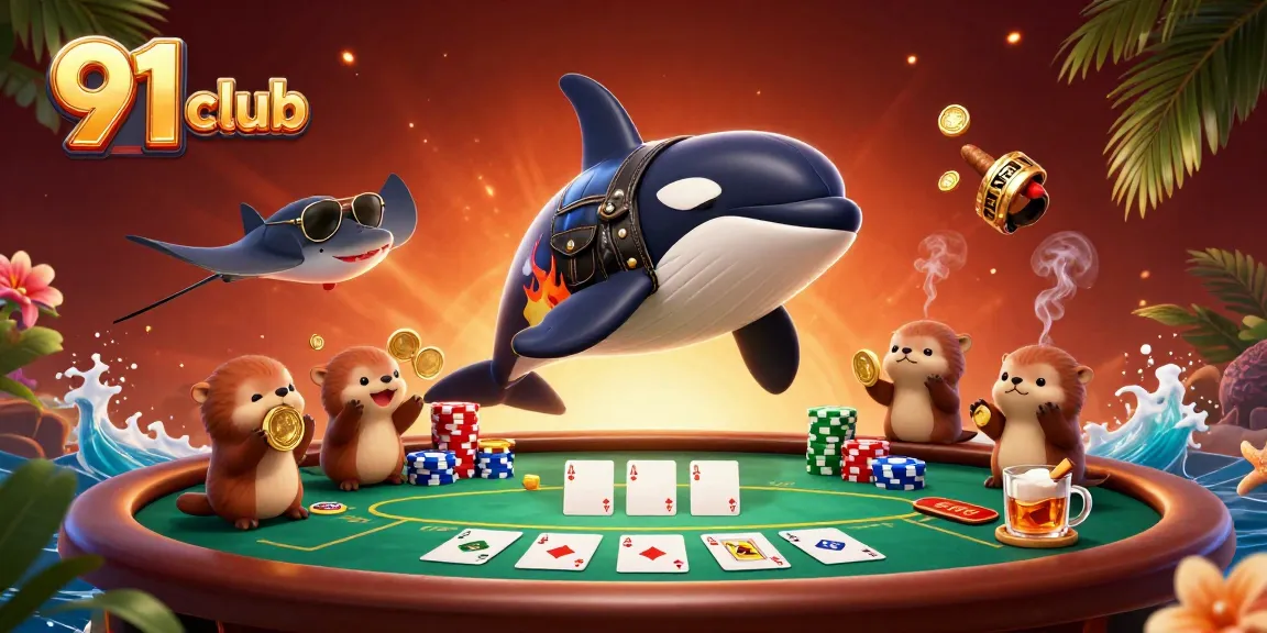 Join the excitement at 91 club with thrilling games and vibrant characters in a lively casino scene.
