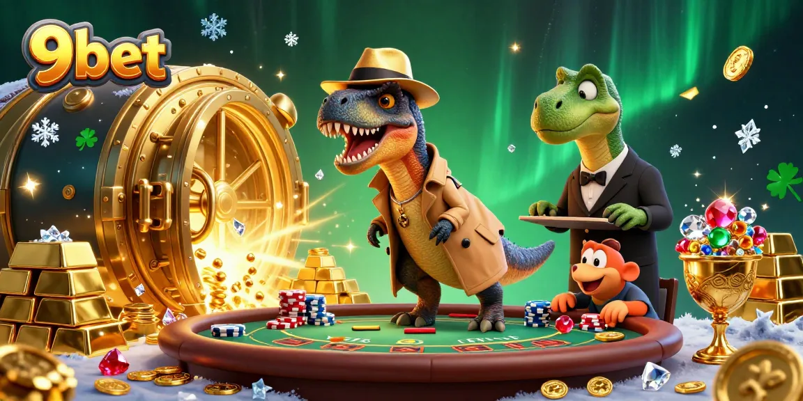 Experience thrilling blackjack action at 9bet with a sneaky velociraptor counter and vibrant treasures.