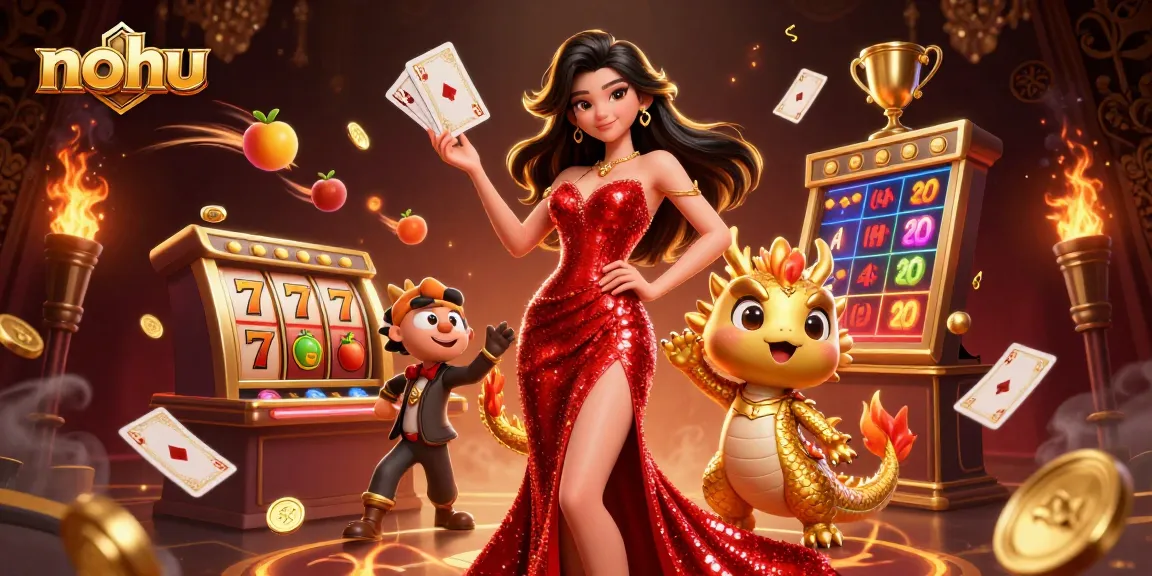 Play thrilling nohu slots with engaging visuals and winning opportunities in a vibrant casino environment.
