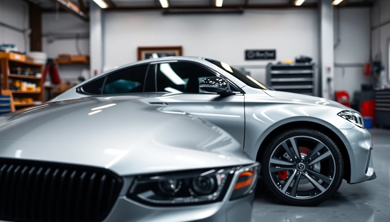 Enhance your vehicle with paint protection film near me, showcased on a professionally detailed car.