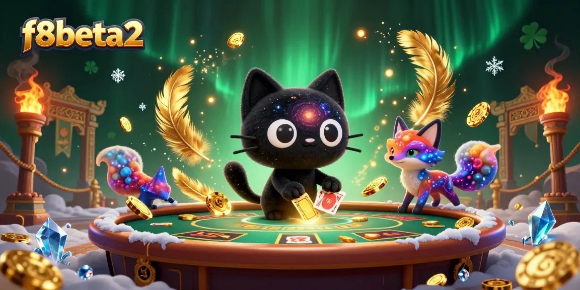Engage in exciting gameplay at f8beta2 with a cosmic casino scene featuring lively characters and elements.