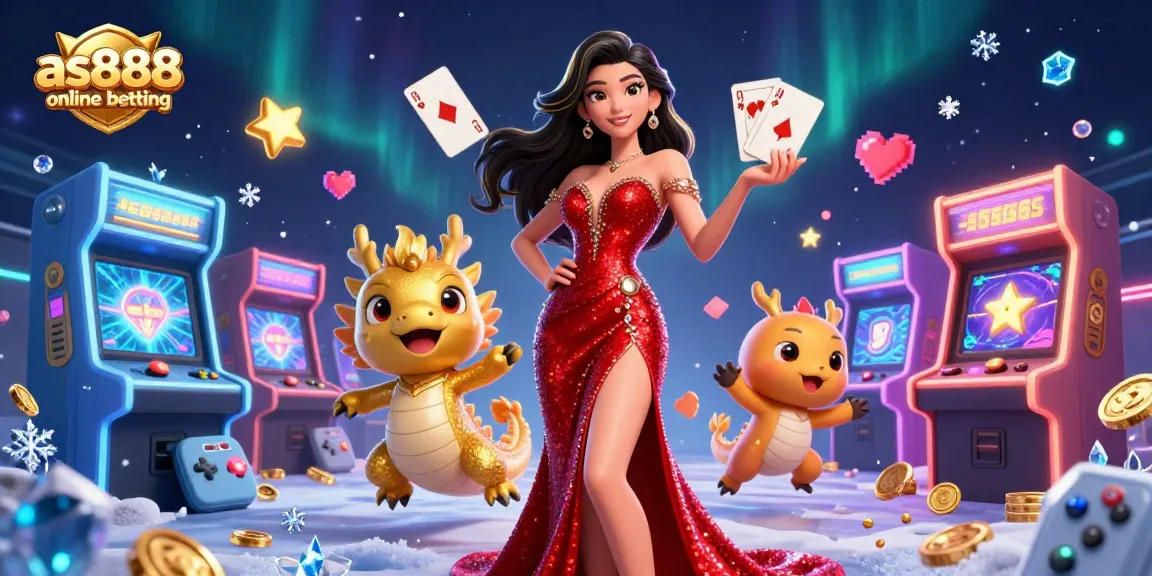 Win big with as888 online betting in this vibrant 3D casino illustration featuring gameplay elements.
