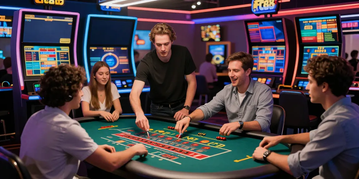 Exciting online gambling scene at https://fc88v1.com/ featuring friends enjoying live casino games.