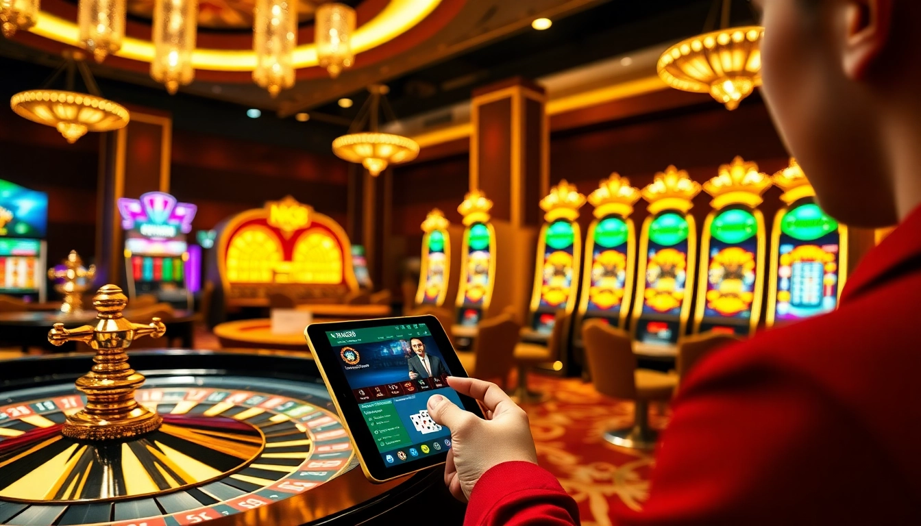 Engage in exciting online gaming at https://nk88z.com/ with vibrant visuals of roulette and poker action.