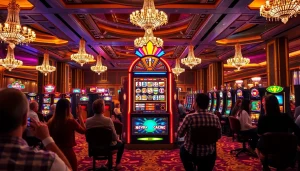 Mencoba keberuntungan pada slot gacor di kasino yang berkilau dengan pemain bersemangat.
