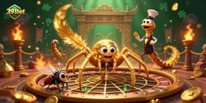 Experience high-stakes gameplay at 391bet with a dramatic 3D roulette scene featuring thrilling betting elements.