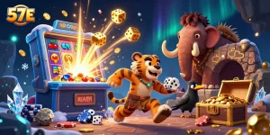Engage with thrilling casino adventures at 57E featuring vibrant characters and exciting game elements.