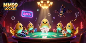 Experience thrilling action at MM99 LOCKER's vibrant cave casino animated by glowworms and a bat dealer.